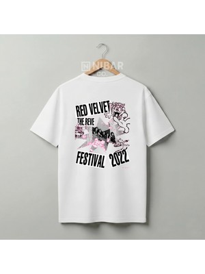 Nubarco Özel Tasarım Red Velvet K-Pop Baskılı Unisex Premium Pamuklu Tişört