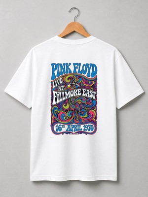 Nubarco Özel Pink Floyd Tasarımlı Unisex Premium Kumaş Relaxed T-Shirt
