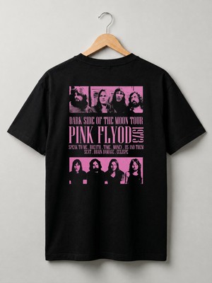 Nubarco Özel Pink Floyd Tasarımlı Unisex Premium Kumaş Relaxed T-Shirt