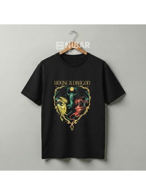 Nubarco House Of The Dragon Tasarımlı Unisex Premium Pamuklu Tişört