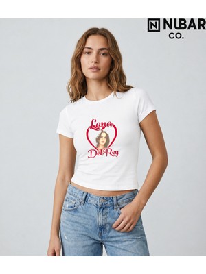 Nubarco Lana Del Rey Tasarımlı %100 Pamuklu Unisex Yüksek Baskı Kaliteli Body Crop (Body Tee)