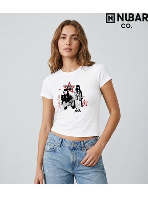 Nubarco Billie Eilish Tasarımlı %100 Pamuklu Unisex Yüksek Baskı Kaliteli Body Crop (Body Tee)