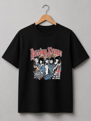 Nubarco Özel Rolling Stones Tasarımlı Unisex %100 Pamuklu Premium Tişört