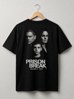 Nubarco Özel Prison Break Tasarımlı Unisex %100 Pamuklu Premium Tişört