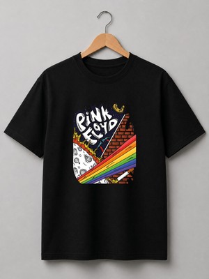 Nubarco Özel Pink Floyd Tasarımlı Unisex Premium Kumaş Relaxed T-Shirt