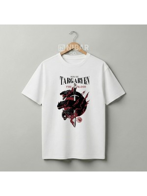 Nubarco House Of The Dragon Tasarımlı Unisex Premium Pamuklu Tişört