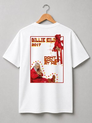 Nubarco Billie Eilish Tasarımlı %100 Pamuklu Unisex Yüksek Baskı Kaliteli T-Shirt