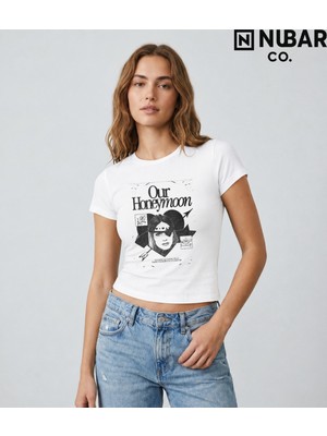 Nubarco Lana Del Rey Tasarımlı %100 Pamuklu Unisex Yüksek Baskı Kaliteli Body Crop (Body Tee)
