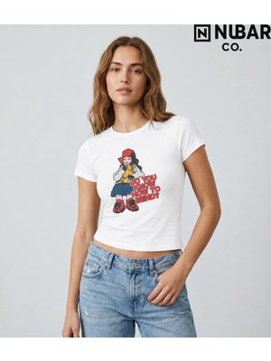 Nubarco Billie Eilish Tasarımlı %100 Pamuklu Unisex Yüksek Baskı Kaliteli Body Crop (Body Tee)