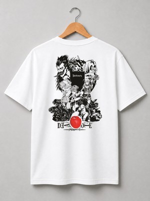 Nubarco Premium Pamuklu Death Note Anime Tasarımlı Unisex Günlük T-Shirt