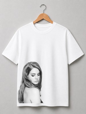 Nubarco Özel Tasarım Lana Del Rey Baskılı Premium Unisex Günlük T-Shirt