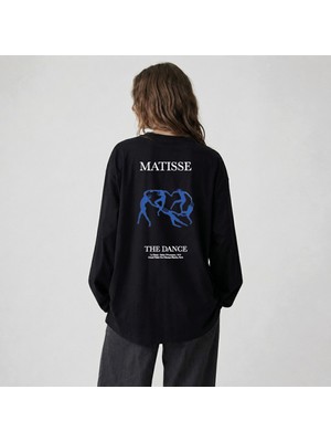 Nubarco Matisse Tasarım Özel Desenli Premium Unisex Pamuklu Uzun Kollu Tişört