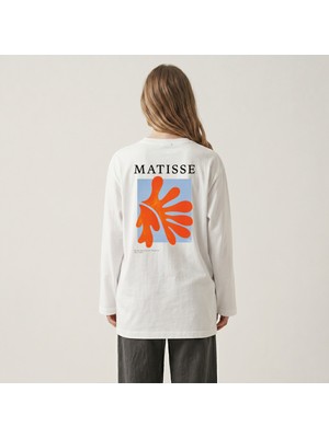 Nubarco Matisse Tasarım Özel Desenli Premium Unisex Pamuklu Uzun Kollu Tişört