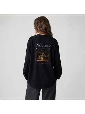 Nubarco Barok Tasarım Özel Desenli Premium Unisex Pamuklu Uzun Kollu Tişört
