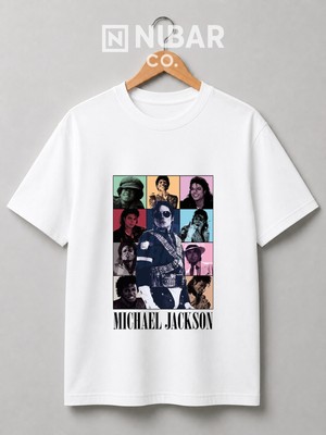 Nubarco Pop'un Kralı Michael Jackson Özel Tasarım Premium Kalite Pamuklu Unisex Tişört