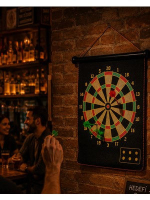 Elif Asya Ceyiz Tekstil Katlanabilir Manyetik Dart Oyunu Zararsız Dart Okları ile Güvenli Eğlence
