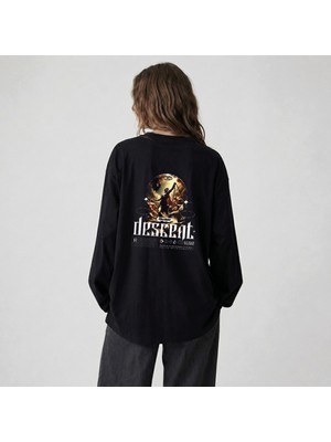 Nubarco Barok Tasarım Özel Desenli Premium Unisex Pamuklu Uzun Kollu Tişört