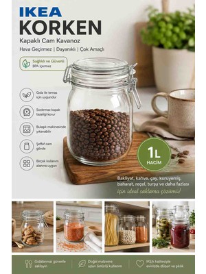 Ikea Saklama Kabı Kavanoz 1 Litre