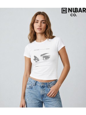 Nubarco Ariana Grande Tasarımlı %100 Pamuklu Unisex Yüksek Baskı Kaliteli Body Crop (Body Tee)