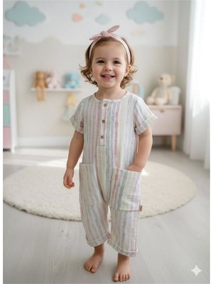 Tiffany Baby Bebek Rainbow Theme Müslin Tulum 62091