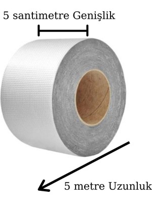 Renklime Yüksek Sıcaklık Dayanan Su Geçirmez Çatı Boru Duvar Çatlak Onarıcı Yapışkan Bant Folyo 5 cm