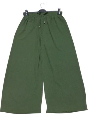 Ece Giyim Kadın Beli Lastikli Bol Paça Ince Ayrobin Pantolon