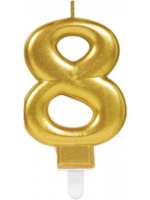 Ett 8 Rakamı Mum Gold Renk