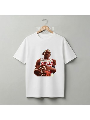 Nubarco Özel Tasarım Feel Like Rodman Dennis Baskılı Unisex Premium Pamuklu Tişört