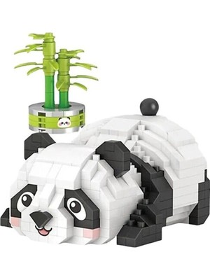 Renklime LZ-8804 Loz Dinlenen Panda 340 Parça Block Oyuncak