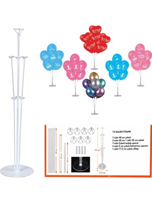Renklime Balon Standı 75 cm