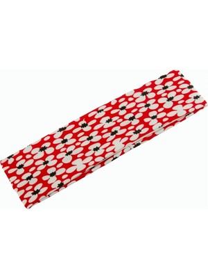 Renklime Çiçek Desenli Saç Bandı 6 cm