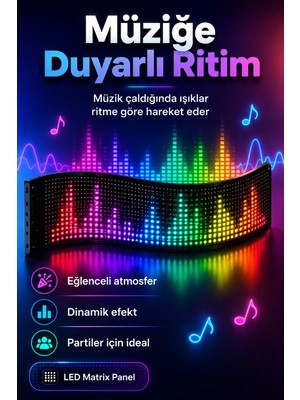 Renklime Araç Mağaza ve Vitrin Için Renkli LED Kayan Yazı Paneli Kumandalı Ekran