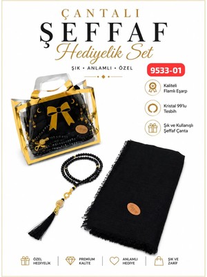 Sedef Çantalı Eşarp Tesbih Set