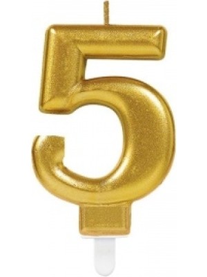 Ett 5 Rakamı Mum Gold Renk