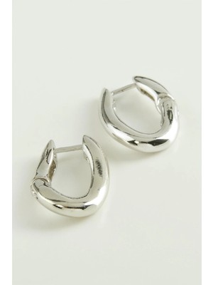 Renklime Oval Trend Metal Küpe