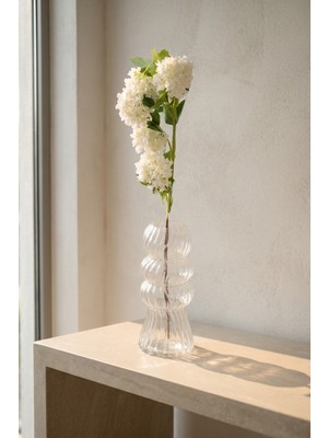 Acar Eterna Bloom Yapay Tek Dal Kartopu Çiçeği Beyaz - 77 cm