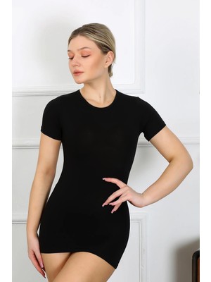Genel Tedarik Bayan Kısa Kol Body Siyah