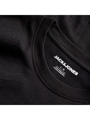 Jack & Jones Erkek Gögüs Baskili Bisiklet Yaka Tisört - Tom