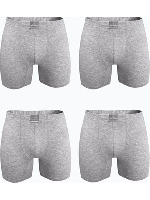 Malabadi Erkek Gri 4 Lü Premium Collection Modal Uzun Boxer 4M250