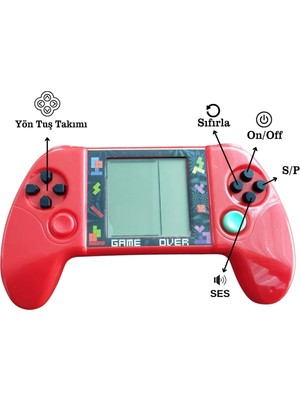 Datatek Taşınabilir Tetris Oyun Konsolu Renkli Retro Oyun Aleti Çocuklar Için Eğlenceli Mini Konsol
