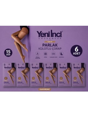 Yeni İnci Parlak Külotlu Çorap 6'lı Paket