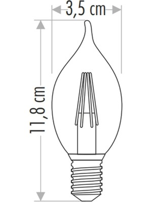 Datatek Cata Ct 4062 4W LED Flament Ampul 3200K Günışığı E14 Duy
