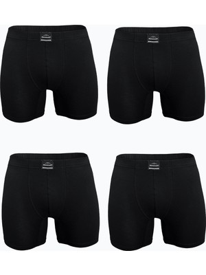 Malabadi Erkek Siyah 4 Lü Premium Collection Modal Uzun Boxer 4M250