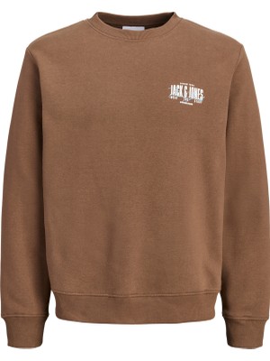 Jack & Jones Erkek Gögüs Baskili Bisiklet Yaka Sweatshirt - Aero