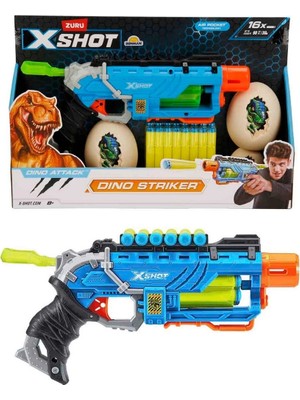 Renklime Silah Sünger Atan Dino Attack Dino Striker S1 16 Mermi