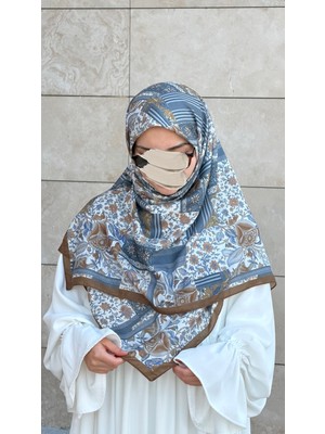 Qalortex Scarf Pamuklu Piraye Desen Eşarp-Pas