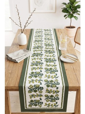 Aymira Home 40X140CM Dokuma Leke Tutmaz Baskılı Tay Tüyü Kumaş Masa Örtüsü Dekoratif Runner Yıkanabilir