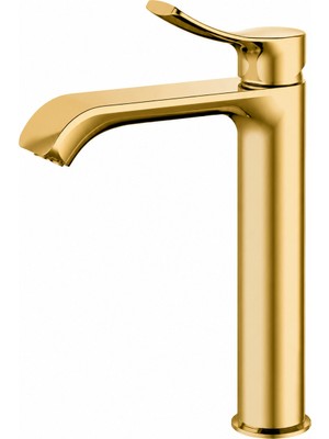 Valtemo VALERO ÇANAK TİPİ LAVABO BATARYASI MAT ALTIN  (VM-1204)