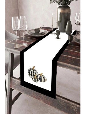 Aymira Home 40X140CM Dokuma Leke Tutmaz Baskılı Premium Tay Tüyü Kumaş Masa Örtüsü Dekoratif Runner Yıkanabilir