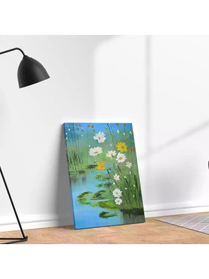 Tokyo Sanat Nilüfer ve Papatya Yağlı Boya Tablo